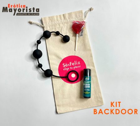 kit backdoor con bolitas de silicona y lubricante anal